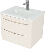 Style Line Тумба с раковиной Бергамо Мини 60 подвесная Люкс Plus антискрейтч карамель матовая